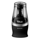 Halo Colored Pencil Non-stick Electric Sharpener, Ac-powered, 3.5" Dia. X 6.75", Black-silver