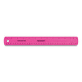 Non-shatter Flexible Ruler, Standard-metric, 12" (30 Cm) Long, Assorted Colors, Plastic, 12-box