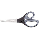 Elite Series Stainless Steel Shears, 8" Long, 3.5" Cut Length, Orange Straight Handle