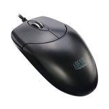 Three-button Desktop Optical Scroll Usb Mouse, Usb 2.0, Left-right Hand Use, Black