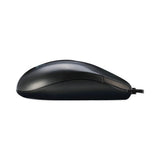 Three-button Desktop Optical Scroll Usb Mouse, Usb 2.0, Left-right Hand Use, Black