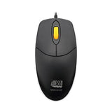 Imouse W3 Waterproof Antimicrobial Mouse With Magnetic Scroll Wheel, Usb 2.0, Left-right Hand Use, Black