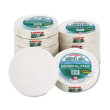 White Paper Plates, 9" Diameter, 100-pack, 10 Packs-carton