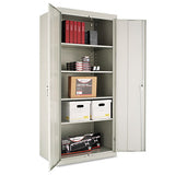 Assembled 42" High Storage Cabinet, W-adjustable Shelves, 36w X 18d, Putty