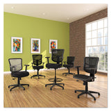 Alera Elusion Series Mesh Mid-back Swivel-tilt Chair, Supports Up To 275 Lbs., Black Seat-black Back, Black Base