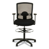 Alera Etros Series Mesh Stool, 36.13" Seat Height, Supports Up To 275 Lbs, Black Seat-black Back, Black Base
