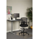 Alera Etros Series Mesh Stool, 36.13" Seat Height, Supports Up To 275 Lbs, Black Seat-black Back, Black Base