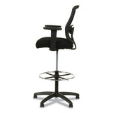 Alera Etros Series Mesh Stool, 36.13" Seat Height, Supports Up To 275 Lbs, Black Seat-black Back, Black Base