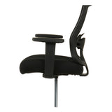 Alera Etros Series Mesh Stool, 36.13" Seat Height, Supports Up To 275 Lbs, Black Seat-black Back, Black Base