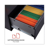 Lateral File, 4 Legal-letter-size File Drawers, Black, 30" X 18" X 52.5"