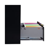 Lateral File, 4 Legal-letter-size File Drawers, Black, 30" X 18" X 52.5"