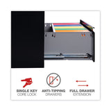 Lateral File, 5 Legal-letter-a4-a5-size File Drawers, Black, 36" X 18" X 64.25"