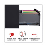 Lateral File, 5 Legal-letter-a4-a5-size File Drawers, Charcoal, 36" X 18" X 64.25"
