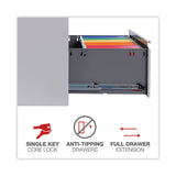 Lateral File, 5 Legal-letter-a4-a5-size File Drawers, Light Gray, 36" X 18" X 64.25"