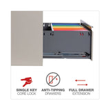 Lateral File, 5 Legal-letter-a4-a5-size File Drawers, Putty, 36" X 18" X 64.25"
