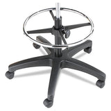 Alera Interval Series Swivel Task Stool, 33.26" Seat Height, Supports Up To 275 Lbs, Black Seat-black Back, Black Base