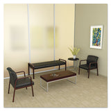 Alera Reception Lounge Wl Series Bench, 65.75w X 22.25d X 22.88h, Black-mahogany