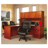 Alera Strada Series High-back Swivel-tilt Top-grain Leather Chair, Supports Up To 275 Lbs, Black Seat-black Back, Black Base