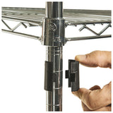 Nsf Certified Industrial 4-shelf Wire Shelving Kit, 48w X 24d X 72h, Silver