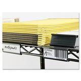 Wire Shelving Shelf Tag, 3" Long, Gray, 10-pack