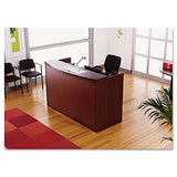 Alera Valencia Series Reception Desk With Counter, 71w X 35.5d X 42.5h, Mahogany