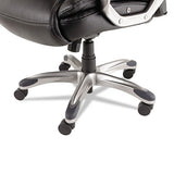 Alera Veon Series Executive High-back Leather Chair, Supports Up To 275 Lbs, Black Seat-black Back, Graphite Base
