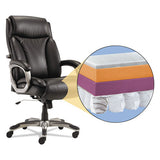 Alera Veon Series Executive High-back Leather Chair, Supports Up To 275 Lbs, Black Seat-black Back, Graphite Base