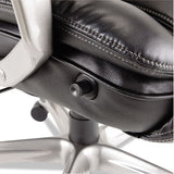 Alera Veon Series Executive High-back Leather Chair, Supports Up To 275 Lbs, Black Seat-black Back, Graphite Base