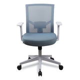 Workspace By Alera Mesh Back Fabric Task Chair, Supports Up To 275 Lb, 17.32" To 21.1" Seat Height, Seafoam Blue Seat-back