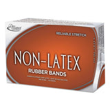 Non-latex Rubber Bands, Size 54 (assorted), 0.04" Gauge, Orange, 1 Lb Box