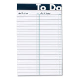 To Do Notepads, Wide-legal Rule, Randomly Assorted Header Band Colors, 50 White Sheets