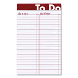 To Do Notepads, Wide-legal Rule, Randomly Assorted Header Band Colors, 50 White Sheets