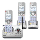 Connect To Cell Dl72310 Cordless Telephone, Base And 2 Additional Handsets, White-silver