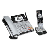 Connect To Cell Tl86103 Two-line Corded-cordless Phone, Corded Base Station And 1 Additional Handset, Black-silver