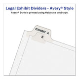 Preprinted Legal Exhibit Side Tab Index Dividers, Avery Style, 26-tab, Exhibit A - Exhibit Z, 11 X 8.5, White, 1 Set, (1370)