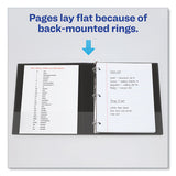 Economy Non-view Binder With Round Rings, 3 Rings, 0.5" Capacity, 11 X 8.5, Black, (3201)