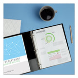 Economy Non-view Binder With Round Rings, 3 Rings, 0.5" Capacity, 11 X 8.5, Black, (3201)