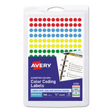 Handwrite Only Self-adhesive Removable Round Color-coding Labels, 0.5" Dia., Neon Red, 60-sheet, 14 Sheets-pack, (5051)