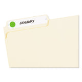 Handwrite Only Self-adhesive Removable Round Color-coding Labels, 0.5" Dia., Neon Green, 60-sheet, 14 Sheets-pack, (5052)