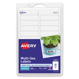 Removable Multi-use Labels, Inkjet-laser Printers, 0.5 X 1.75, White, 20-sheet, 42 Sheets-pack, (5422)