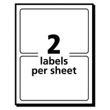 Removable Multi-use Labels, Inkjet-laser Printers, 3 X 4, White, 2-sheet, 40 Sheets-pack, (5453)