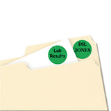 Printable Self-adhesive Removable Color-coding Labels, 0.75" Dia., Green, 24-sheet, 42 Sheets-pack, (5463)