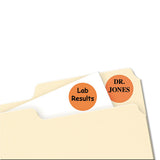 Printable Self-adhesive Removable Color-coding Labels, 0.75" Dia., Orange, 24-sheet, 42 Sheets-pack, (5465)