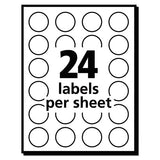 Printable Self-adhesive Removable Color-coding Labels, 0.75" Dia., Red, 24-sheet, 42 Sheets-pack, (5466)