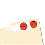 Printable Self-adhesive Removable Color-coding Labels, 0.75" Dia., Neon Red, 24-sheet, 42 Sheets-pack, (5467)