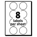 Printable Self-adhesive Removable Color-coding Labels, 1.25" Dia., Neon Green, 8-sheet, 50 Sheets-pack, (5498)