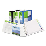 Heavy-duty Non Stick View Binder With Durahinge And Slant Rings, 3 Rings, 3" Capacity, 11 X 8.5, White, (5604)