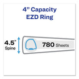 Durable Non-view Binder With Durahinge And Ezd Rings, 3 Rings, 4" Capacity, 11 X 8.5, Black, (8802)