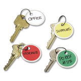 Key Tags With Split Ring, 1 1-4 Dia, Assorted Colors, 50-pack