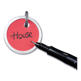 Key Tags With Split Ring, 1 1-4 Dia, Assorted Colors, 50-pack
